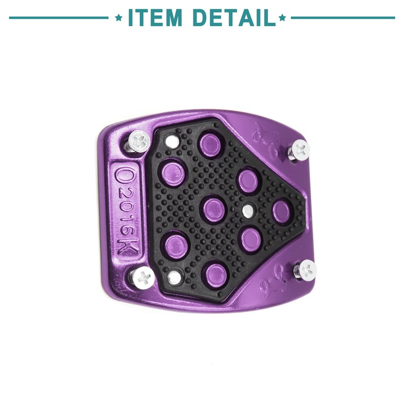 ACROPIX Motorcycle Aluminum Brake Pedal Pad Cover Black Purple 1pcs