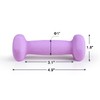 LIONSCOOL Neoprene Coated Dumbbell Weights (Lavender 1lb Pair)
