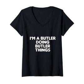 Womens Butler Things | Butler Costume | Butler V-Neck T-Shirt