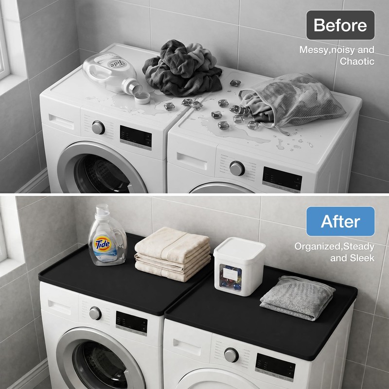 Abalter 1pcs Washer and Dryer Topper Protector Mat 27" x