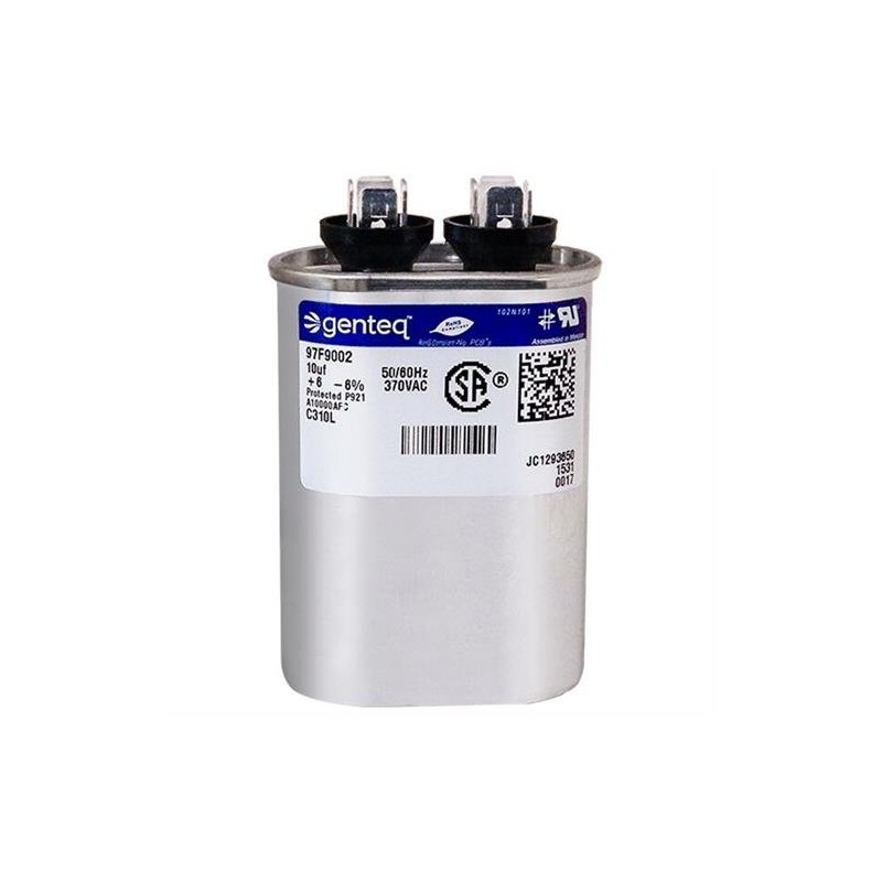 Packard POC10-10 uF MFD x 370 VAC Genteq Replacement Capacitor