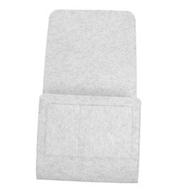 LIFKOME 1pc Felt Bedside Organizer Portable Storage Bag with Multiple Pockets for Home Dorm Bedroom Living Room High End Felt Pouch Grey