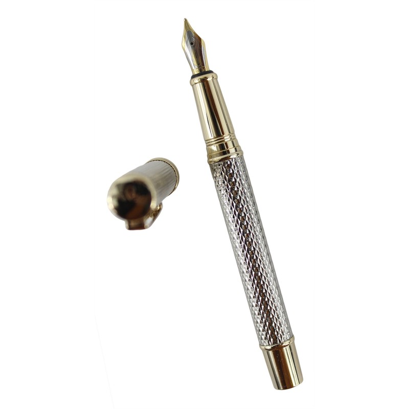 Sipliv Crocodile Carving Pattern Metal Fountain Pen with Gift Box