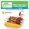 EcoQuality Disposable White 7-Inch Paper Plates Uncoated Small, Everyday Disposable