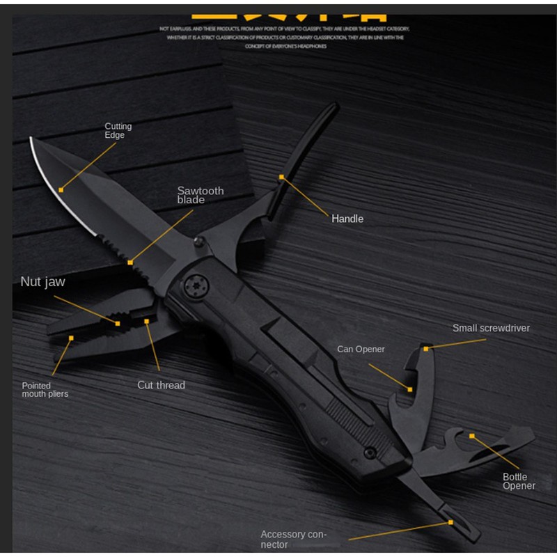 Multitool Pliers Professional Stainless Steel Utility Knife Foldable Bottle Opener