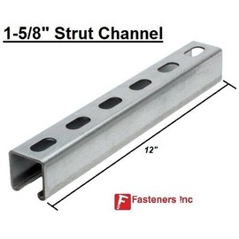 GENERIC Unistrut Style Deep 1-5/8" 12 Gauge Strut Channel Standard Slotted PG 12" Pieces
