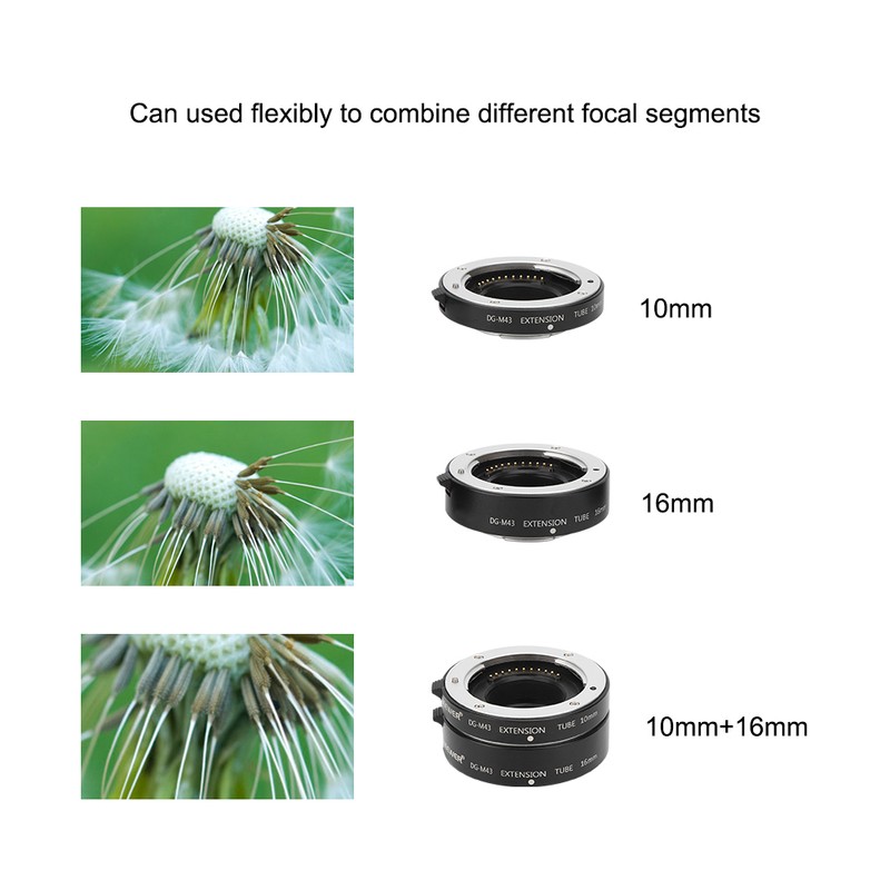 DG‑M43 10mm16mm Automatic Focusing Macro Adapter Ring Fit for Olympus