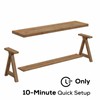RowyPoey 51" Solid Wood Bench, Long Farmhouse Entryway Bench with