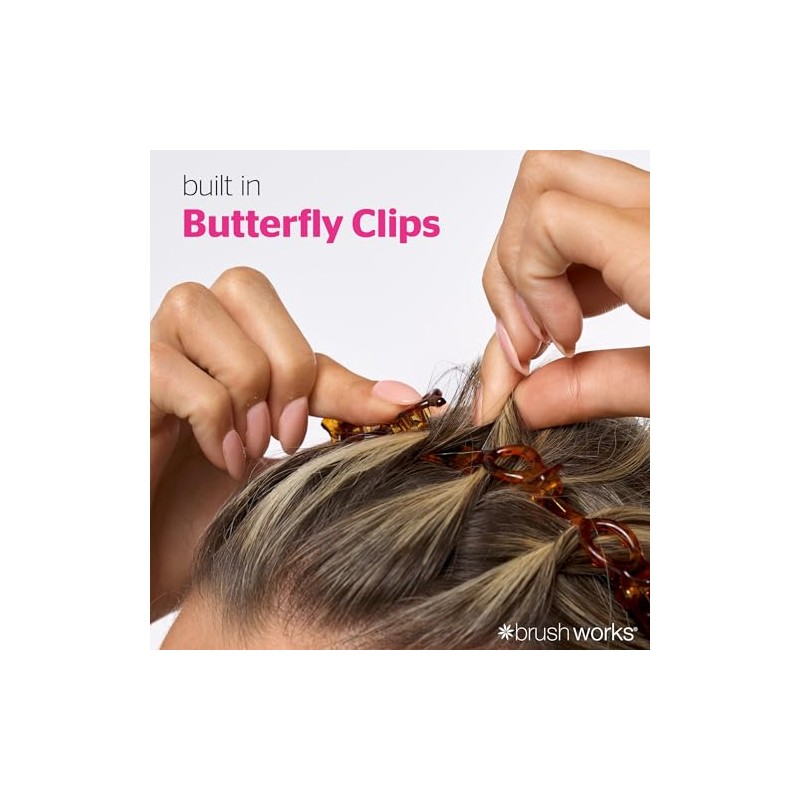 Brushworks Butterfly Clip Headbands - 3 Pack