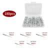 ASLLRISONY 180Pcs Silver 1/8 Inches Pop Rivets Assortment Kit,5 Sizes
