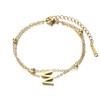 SBI Jewelry Dainty Gold W Letter Bracelet for Women Alphabet