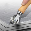 Tool Double Wheel Sealing Roller with Wooden Handle, Tool Retractor,