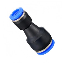 Lophtnix Plastic Push to Connect Straight Union Pipe Tube Reducer Fitting, 6mm OD x 4mm OD, Reducing Coupler Straight Pneumatic Connector (Pack of 20)