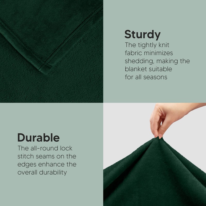 Utopia Bedding Utopia Bedding Fleece Blanket Full Size Forest Green