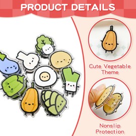 9 PCS Cute Chip Clips Food Bag Sealer Sealing Clips, Vegetable Shaped Chip Funny Kitchen Clips Snack Bag Sealer, Acrylic Binder and Paper Clips Bag Clips for Airtight Seal Food Storage