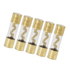Hihaha Fuse 100A Gold Tone Plated AGU Fuses for Car Plastic Tube / 5 Pcs