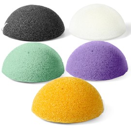 YUXIANLB 5 Pack Regular Facial Sponge, Facial Sponges for Cleansing and Exfoliating, Facial Sponge, Reusable Natural Facial Scrubber Exfoliator,Removes Deep Down Dirt for Your Skincare Routine