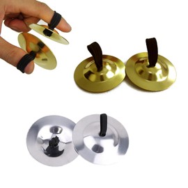 2 Pairs Finger Cymbals Professional Finger Dancing Musical Instrument for Dancer Party