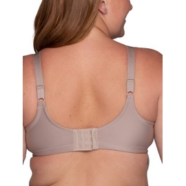 Vanity Fair Vanity Fair Women's Full Figure Beauty Back Smoothing Bra, 4 Way Stretch Fabric, Lightly Lined Cups up to H, Wirefree-Toasted Coconut, 46D