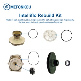 MEFONKOU 5/8" O-Ring Rebuild Kit for Pentair WhisperFlo IntelliFlo Pool Pumps with PS-1000 Shaft Seal U109-136SS Fits Built 2-1-2008 and Later (2/Sets)
