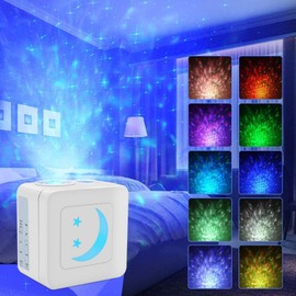 LED Star Projector Light, Starry Sky Light, Projector Light, Bedside Lamp, Projection Lamp, 10 Different Lighting Films Voice, Control, Night Light, Create Atmosphere, Night Light, Christmas Decoration, Christmas Decoration, Valentine's Day Gift, Childre