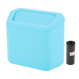 INFINAUTO Car Trash Can Car Door 6.3" Length 2.8" Width 5.5" Height Auto Trash Bin Plastic Blue Hanging