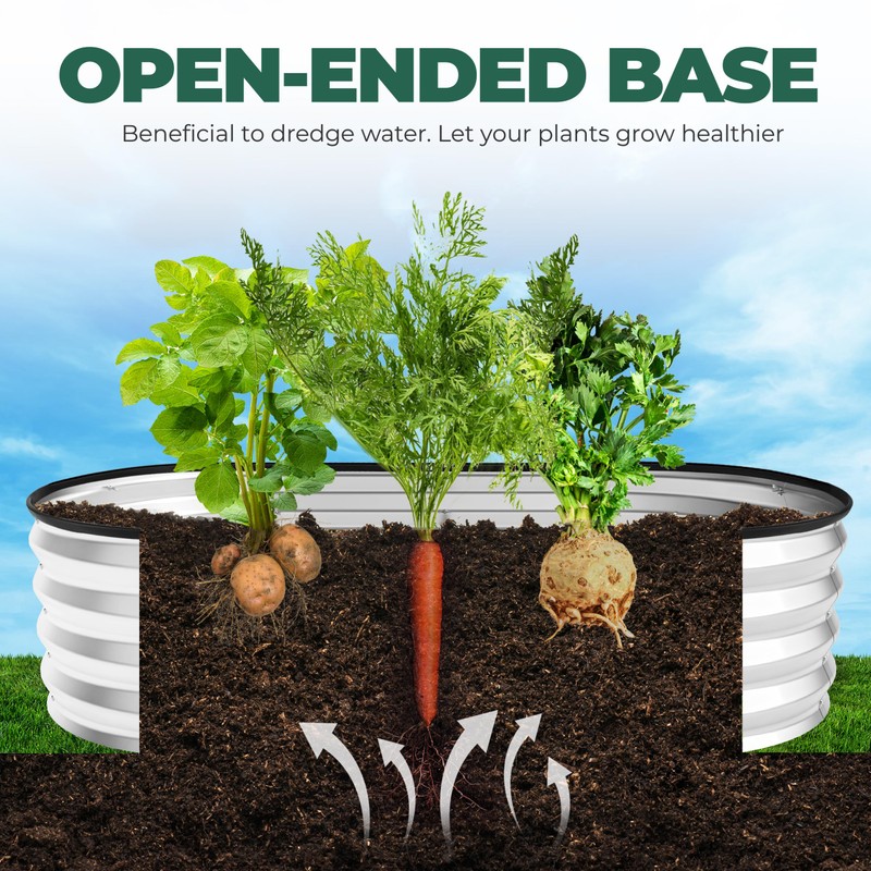 Utopia Home Galvanized Raised Garden Bed, 4x2x1 Ft Lightweight Planter