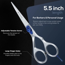 Suvorna Hair Scissors Professional - Barber Shears for Hair Cutting - Extremely Sharp Razor Edge Hair Cutting Scissors to Cut Hair - 6.5" Japanese Stainless Steel Hair Shears for Women and Men