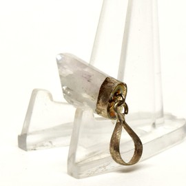 HQRP 27mm 15.5 Carat Green Kunzite/Hiddenite Necklace Pendant Silver Plated Natural Crystal Gemstone Spodumene Mineral Specimen from Afghanistan + Marvelous Gift Box