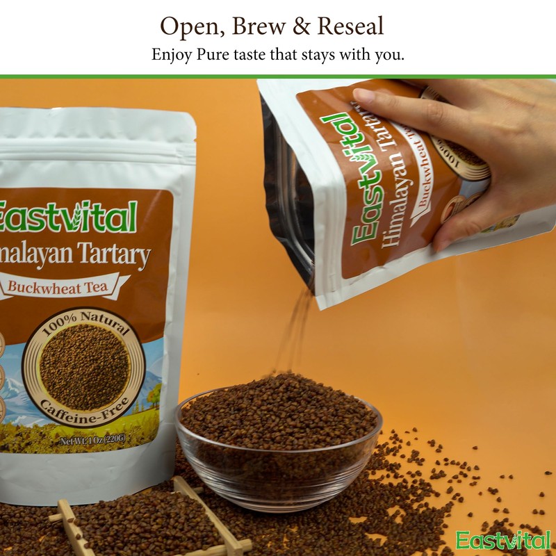EastVital Himalayan Tartary Buckwheat Tea 220g – Caffeine & Sugar