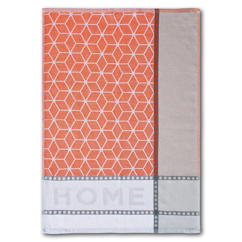 Dyckhoff Tea Towel Set of 3 'Home&Kitchen' Coral 50 x