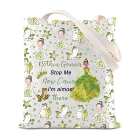 FOTAP Tiana Princess Cosmetic Bag Frog Princess Gifts Princess Inspired Gifts Princess Lover Gift Princesses Tiana Gifts Magic Kingdom Gift (I'm almost T)