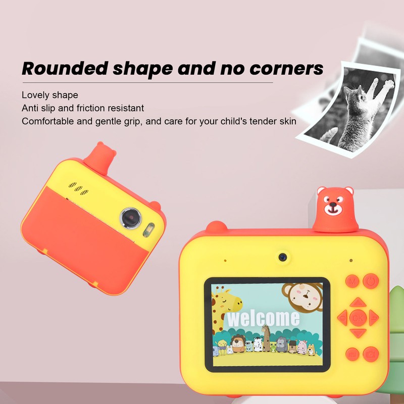 Kids Printing Camera 2.4in LCD Screen Dual Lens HD 1080P