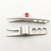 1 Pc Silver Golf Ball Fork Pivot Divot Repair Tool
