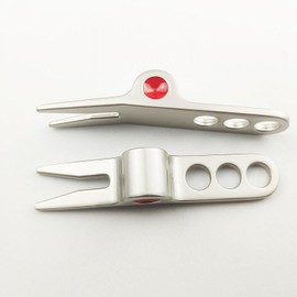 1 Pc Silver Golf Ball Fork Pivot Divot Repair Tool Compatible Divot Tools, Golf Divot Tools, On-Course Accessories