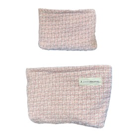 YIGEBIZI 2 Pieces Makeup Bag for Women Large Capacity Cosmetic Bag Travel Toiletry Bag Floral Makeup Pouch for Purse, A-pink