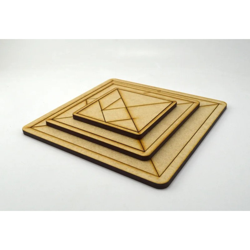 24pzs Material Didáctico Tangram 20cm Madera De Mdf Art3939