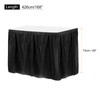 MECCANIXITY 1 Pack Black Plastic Table Skirts, 29 in x