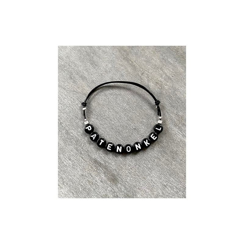 Armband Patenonkel - Geschenk Patenonkel fragen - Patengeschenk - Lederband