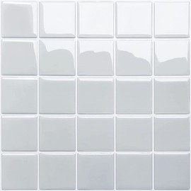 MORCART Peel and Stick Tiles, Waterproof, Heat-Resistant, For Kitchens, Bathrooms, and Toilets, DIY Projects, Decorating Furniture or Items, 3D Tile Sheets, Wallpaper Stickers for Easy Remodeling (9.8