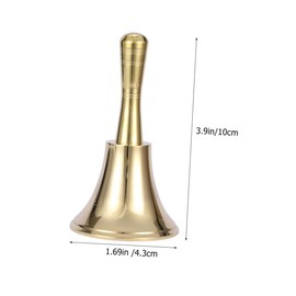 DOITOOL Christmas Handbell Vintage Brass Service Bell for Restaurant Party Ringing Sound for Weddings Teachers Unique Retro Design