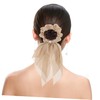 Outanaya 5pcs Embroidered Ribbon Hair Scrunchies for Women Stylish Ponytail