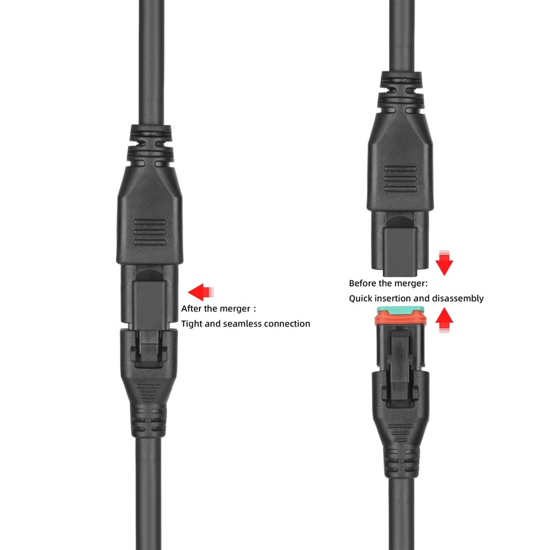 2 Sets Deutsch DT 2 Pin Male Female Wiring Harness