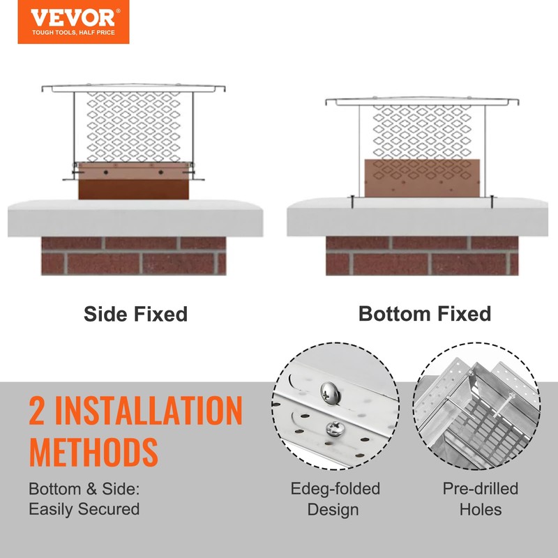 VEVOR Chimney Cap 17 x 17 inch Practical Accessories &