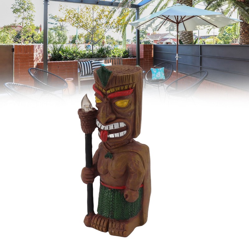 Solar Garden Outdoor Light Torch Figurine Warm Light Landscape Ground