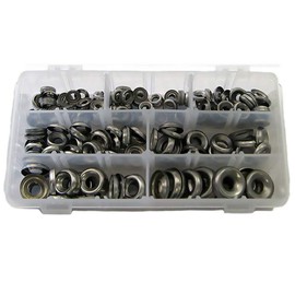 BE-TOOL Stainless Steel Washers 120pcs Countersunk Wood Screws Self Tapping (6# 8# 10# 12#)