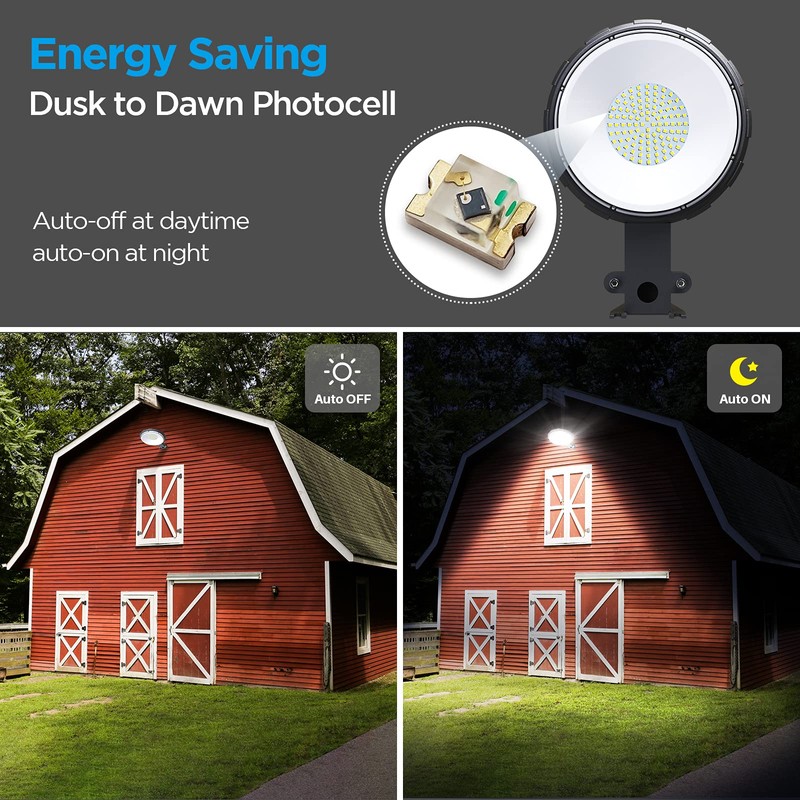 deerdance LED Barn Light, Dusk to Dawn Outdoor Lighting with