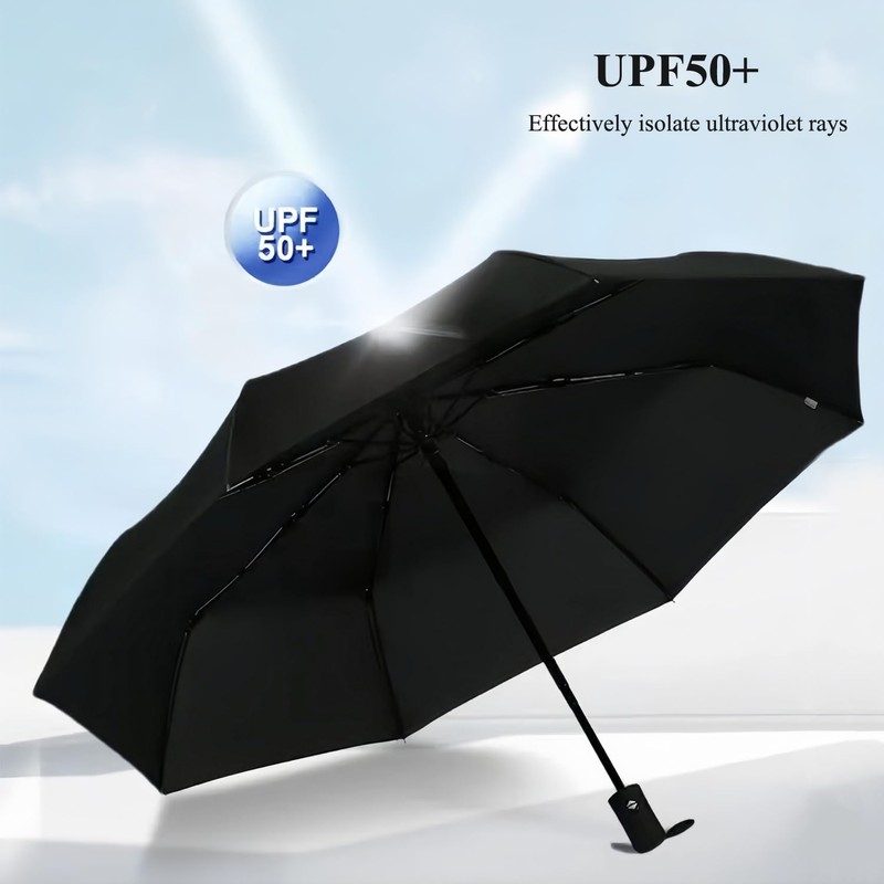 Men & Women 8 Ribs Stormproof Automatic Strong Folding Windproof