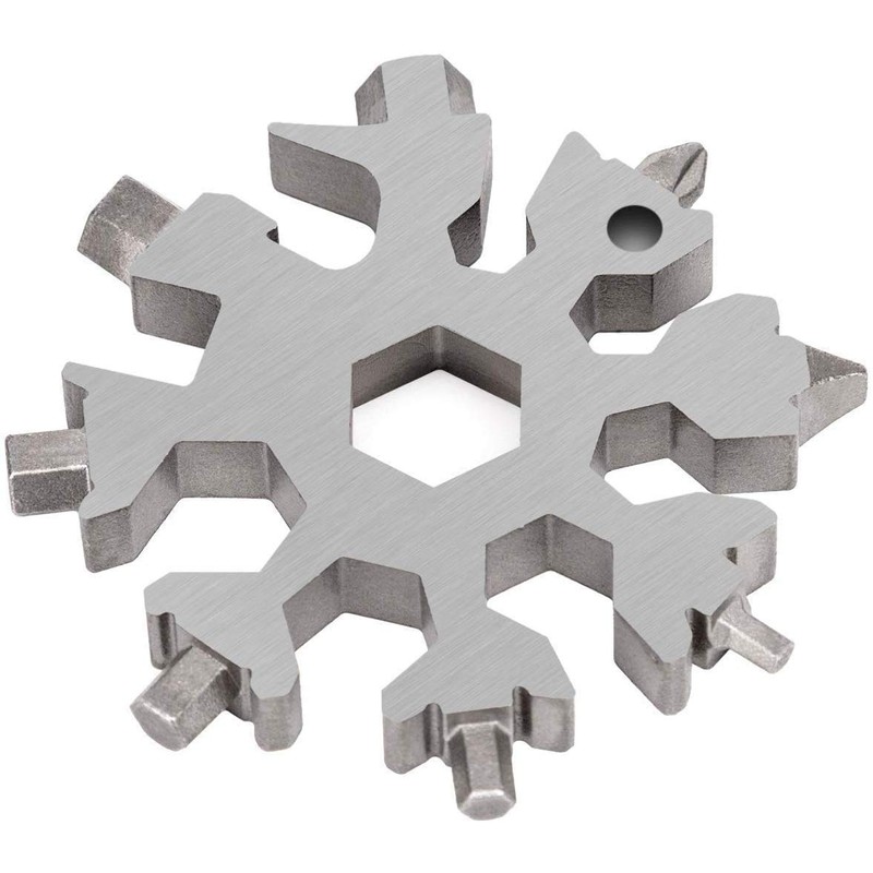 18-in-1 Snowflake Multi tool, STRQUA Stainless Steel Snow Multitools Bottle