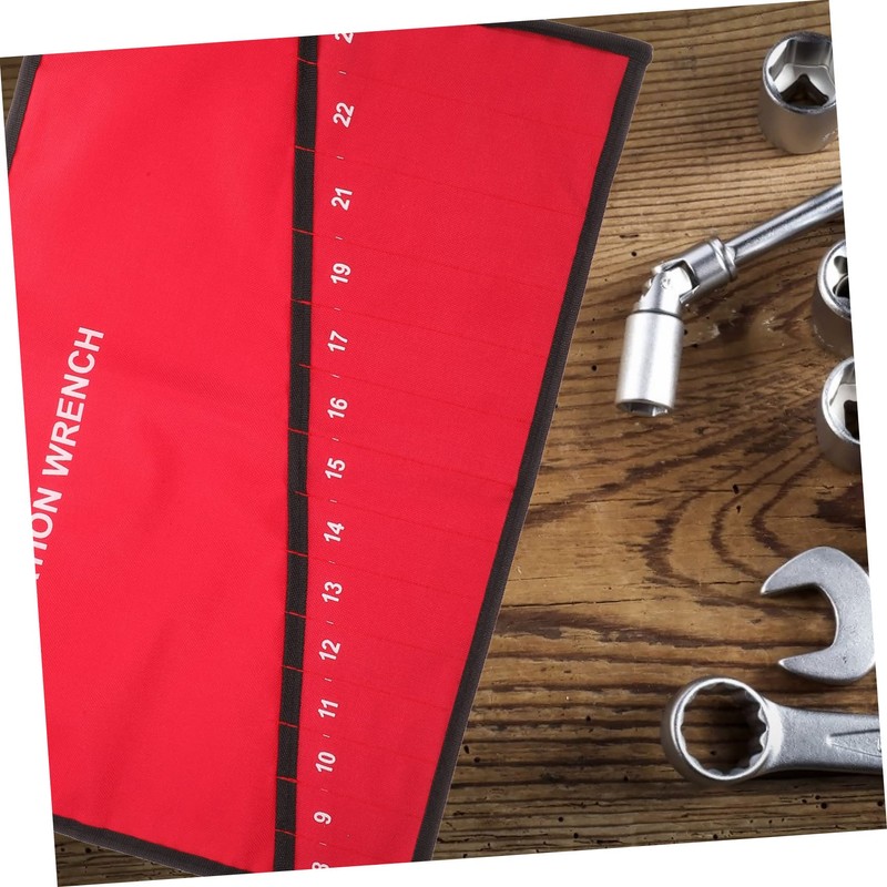 Operitacx 14 Slot Canvas Tool Roll Bag Electrician Storage Pouch